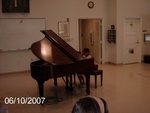 Shelby plays the grand piano for her recital