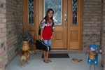 Shelby first day of 6th grade with Jack